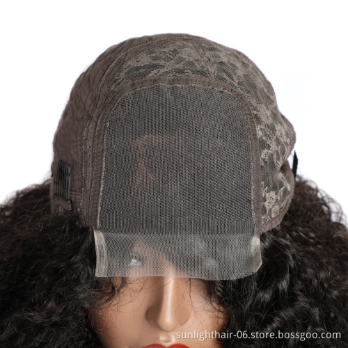 30 jours de retour sans raison nouveaute cheveux humains 4 * 4 dentelle fermeture perruque Kinky Curly court Bob perruques